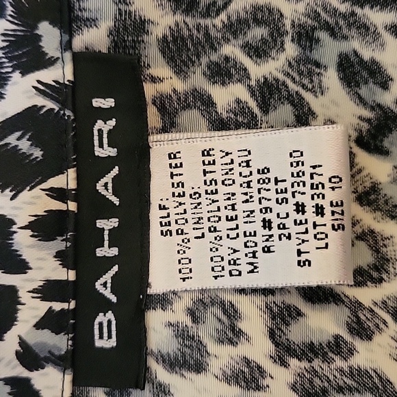 Vtg BAHARI 1990s Leopard Print Satin Disco Castlecore Blazer Shacket - Picture 6 of 6